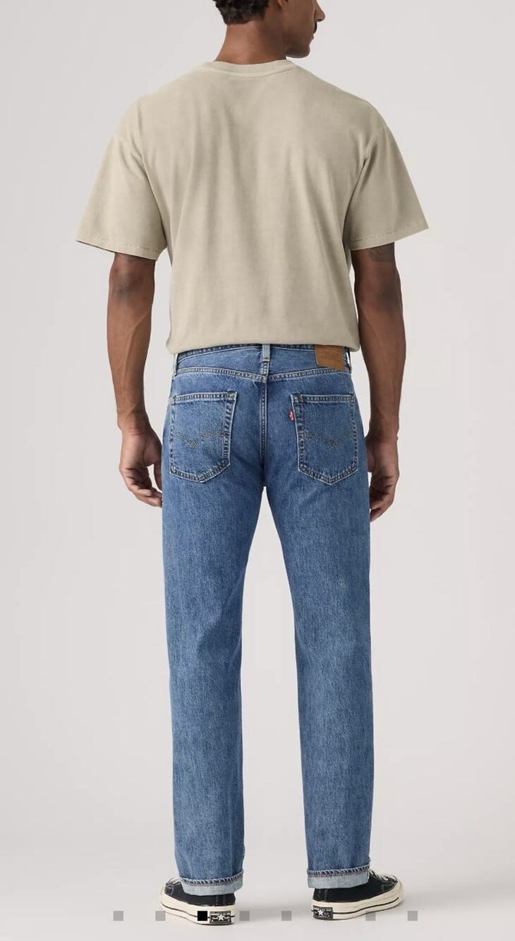 Men’s Levis 505 Regular Fit Straight Leg Jeans 31x30 Classic Blue Denim